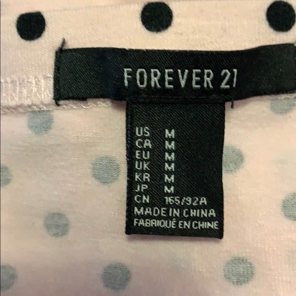 Pink and black polka dot strapless top - Picture 3 of 3